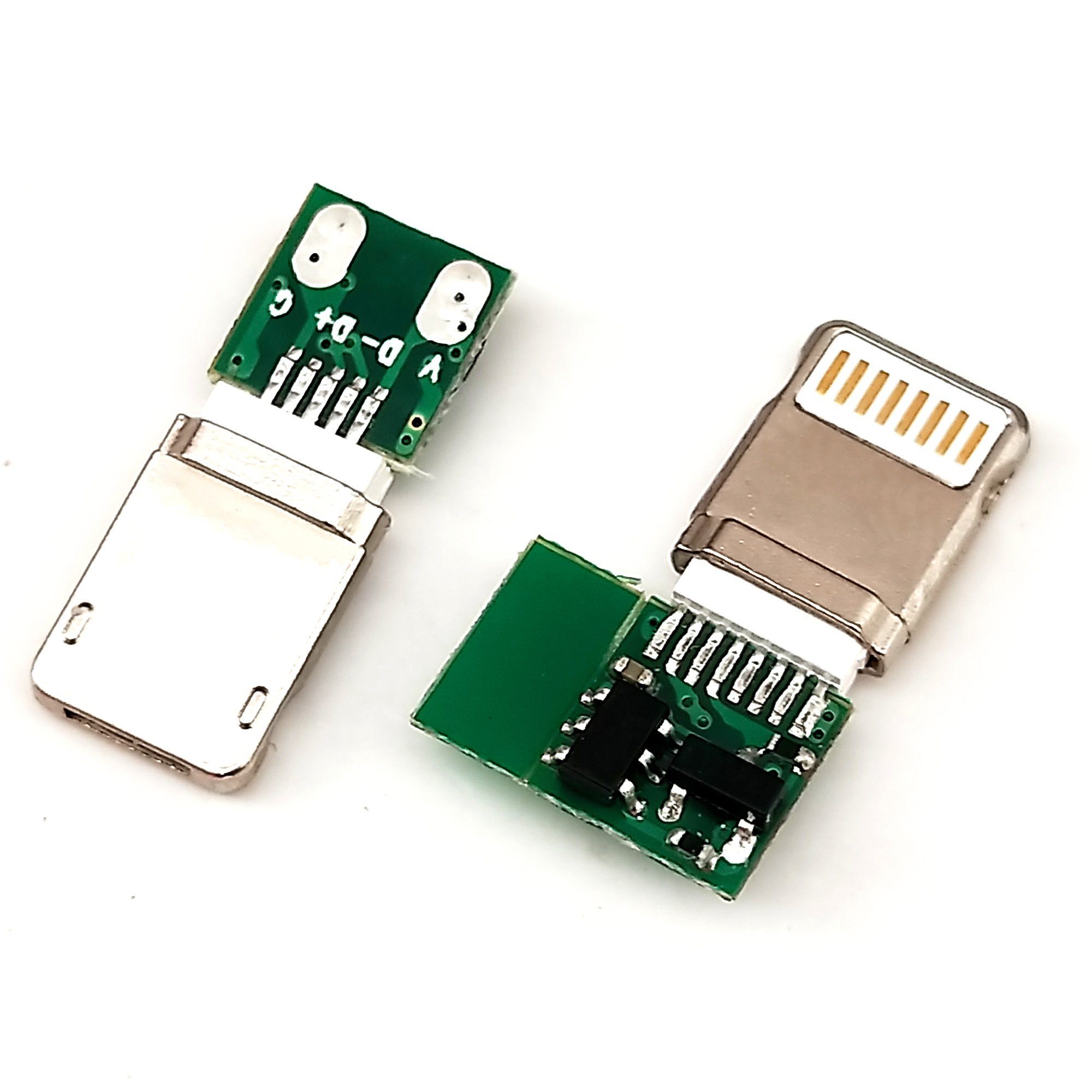 二合一 单面苹果+安卓MICRO 公头 带板 连体单面Lightning+迈克5P