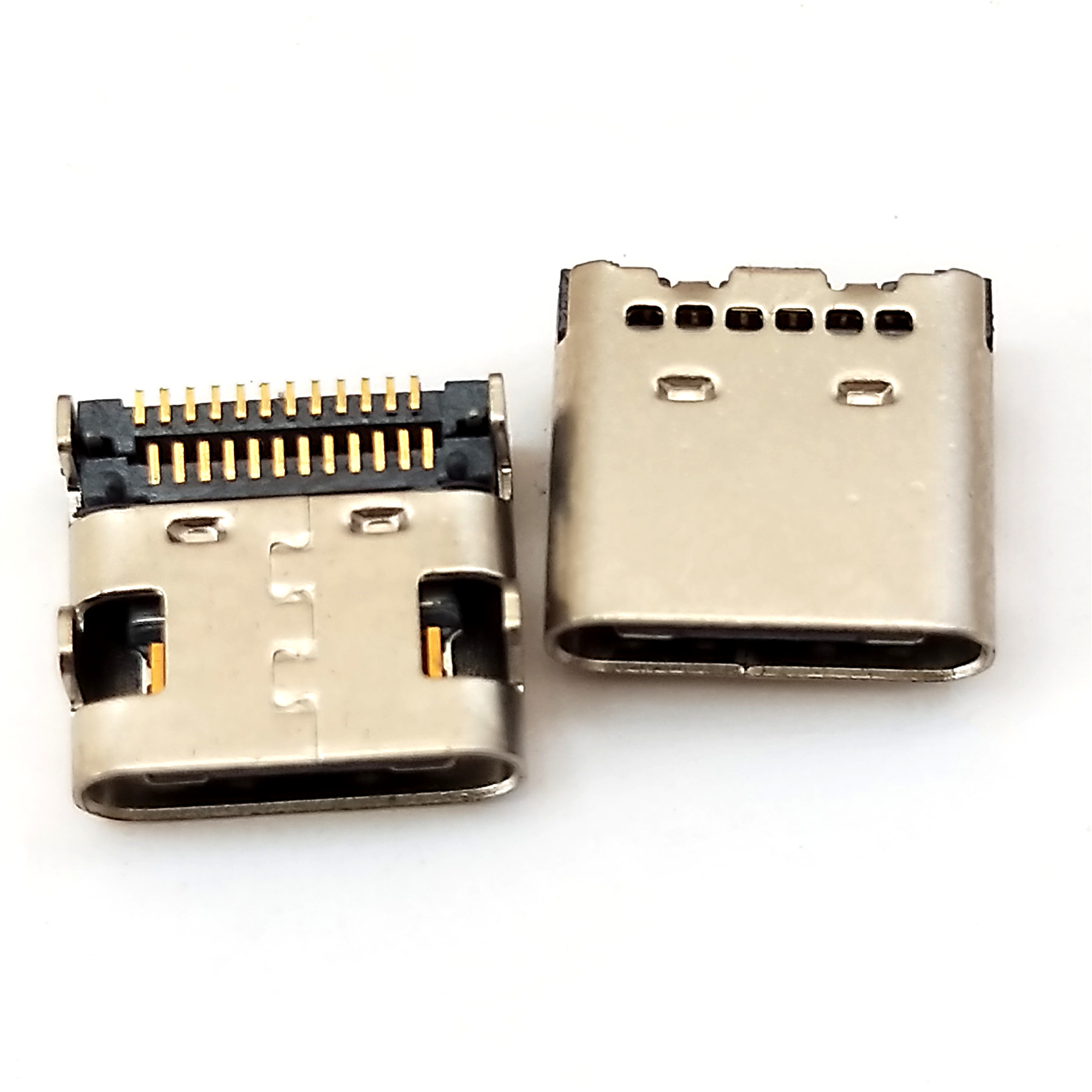 TYPE-C板上双贴三星款/USB 3.1四脚DIP/前插后贴/双排SMT母座